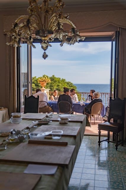 Catania: Cooking class set in a sea front historic villa - Hands-On Pasta Lesson with the Sicilian Grandmother and Chef