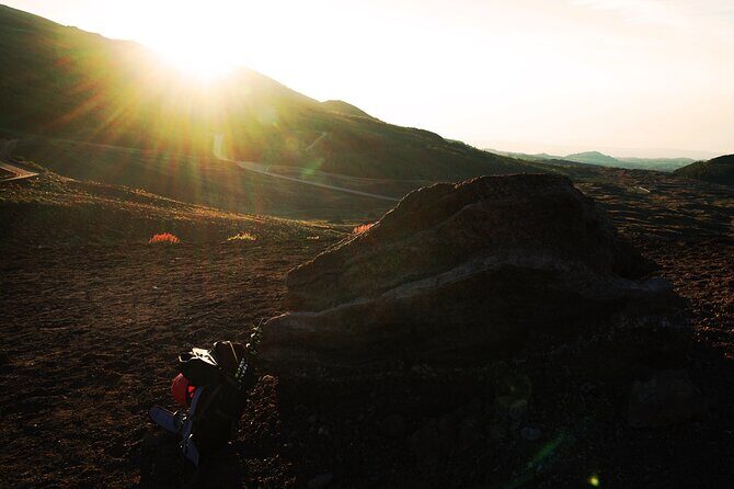 Catania: Mt. Etna sunset&wine experience - The lava tube with helmets and flashlights (a real inside-Etna moment)