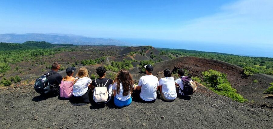 From Taormina: Guided Trip to Mt. Etna and Alcantara Gorges - The 2002 lateral lava flow stop: seeing impact in black-and-white stone