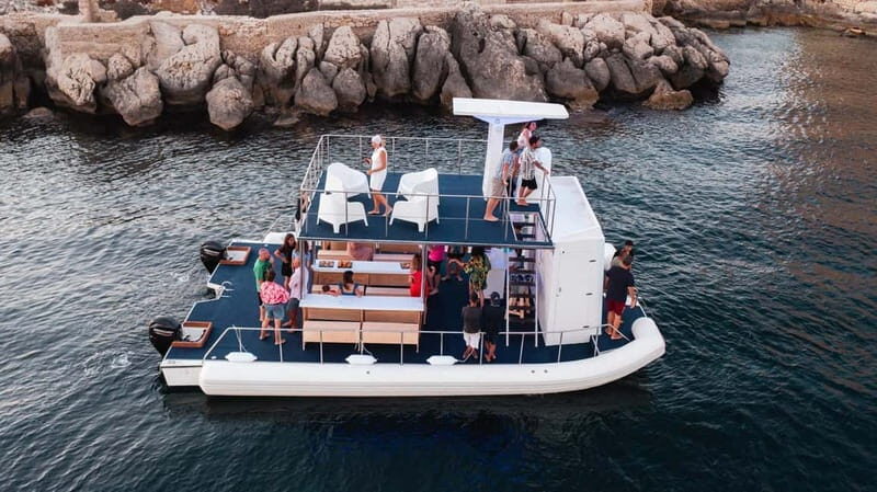 Giardini Naxos: Dolphin Catamaran Sunset Tour with Aperetif - The Coastline Route: Grotta dell’Amore to Baia di Mazzaro’ and More