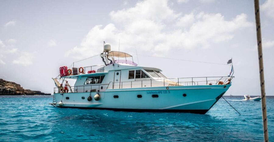 Lampedusa: Yacht excursion, swimming stops and typical lunch - Lunch on board: fish, pasta, caponata, and table service