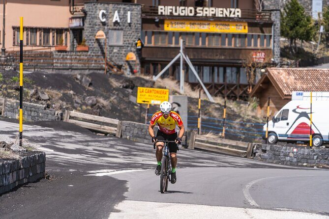 Mt. Etna Cycling to the Top small group - The E-Bike Climb: Lava, Black Sand, and Pine Woods
