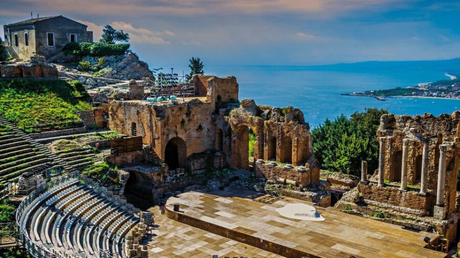 Palermo/Cefalù: Mount Etna and Taormina Day Trip - Castelmola’s Balcony: The Final View Over Taormina and Giardini Naxos