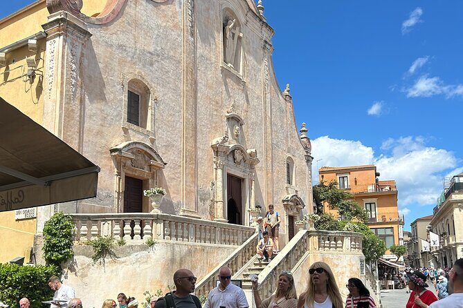 Skip-the-Line Taormina Half Day Greek Theater and Historic Center - Piazza IX Aprile: the Etna-and-Naxos photo angle