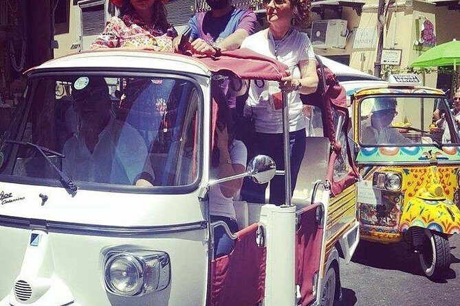 Tuk tuk ride, ape car - Teatro Massimo to Politeama: the big-stage opener